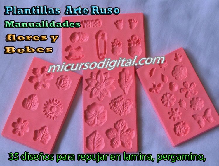 Plantillas arte ruso, repujadores, texturizadores